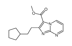 methyl 2-(2-cyclopentylethyl)imidazo[1,2-a]pyrimidine-3-carboxylate结构式