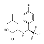 N-[(1S)-1-(4-bromophenyl)-2,2,2-trifluoroethyl]-L-leucine Structure