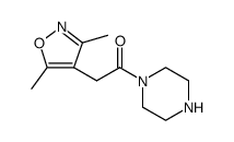 Ethanone, 2-(3,5-dimethyl-4-isoxazolyl)-1-(1-piperazinyl)结构式