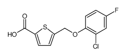 2-Thiophenecarboxylic acid, 5-[(2-chloro-4-fluorophenoxy)methyl] Structure