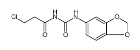 Propanamide, N-[(1,3-benzodioxol-5-ylamino)carbonyl]-3-chloro结构式