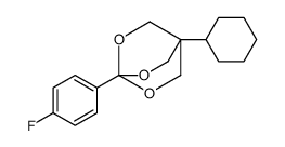 1-cyclohexyl-4-(4-fluorophenyl)-3,5,8-trioxabicyclo[2.2.2]octane结构式