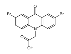 (2,7-dibromo-9-oxo-9H-acridin-10-yl)-acetic acid结构式