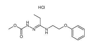 methyl (1-((2-phenoxyethyl)amino)propylidene)hydrazinecarboxylate hydrochloride结构式