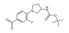 3-Fluoro-4-(3(S)-(t-butoxycarbonyl)aminopyrrolidin-1-yl)nitrobenzene Structure