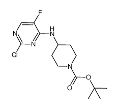 4-(2-chloro-5-fluoro-pyrimidin-4-ylamino)-piperidine-1-carboxylic acid tert-butyl ester Structure