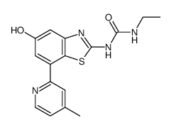1-ethyl-3-[5-hydroxy-7-(4-methylpyridin-2-yl)benzothiazol-2-yl]urea Structure