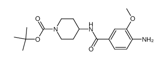 tert-butyl 4-[(4-amino-3-methoxy-benzoyl)amino]piperidine-1-carboxylate结构式