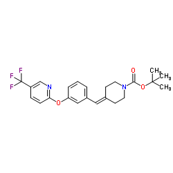 2-Methyl-2-propanyl 4-(3-{[5-(trifluoromethyl)-2-pyridinyl]oxy}benzylidene)-1-piperidinecarboxylate Structure