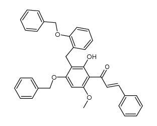 5'-C-(o-Benzyloxybenzyl)-4'-benzyloxy-6'-hydroxy-2'-methoxychalcone结构式