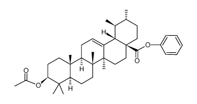 phenyl-3β-acetoxy-urs-12-en-28-oate结构式