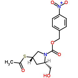 (2S,4S)-4-(乙酰硫基)-2-(羟基甲基)-1-吡咯烷羧酸对硝基苄酯图片