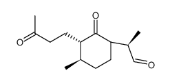 (2S,3R,6RS)-2-(3-Oxobutyl)-3-Methyl-6-[(R)-2-propanal]cyclohexanone Structure