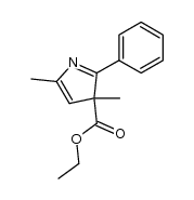 ethyl 3,5-dimethyl-2-phenyl-3H-pyrrole-3-carboxylate结构式