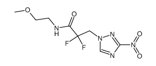 3-(3'-nitro-1',2',4'-triazol-1'-yl)-2,2-difluoropropionic acid methoxyethylamide结构式