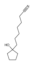 Cyclopentaneheptanenitrile, 1-hydroxy- (9CI) Structure