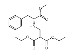 2-[(1-methoxycarbonyl-2-phenylethylamino)methylene]malonic acid diethyl ester结构式