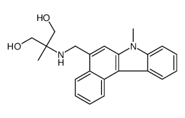 2-methyl-2-[(7-methylbenzo[c]carbazol-5-yl)methylamino]propane-1,3-diol Structure