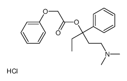 dimethyl-[3-(2-phenoxyacetyl)oxy-3-phenylpentyl]azanium,chloride Structure