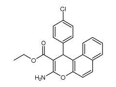 ethyl 3-amino-1-(4-chlorophenyl)-1H-benzo[f]chromene-2-carboxylate Structure