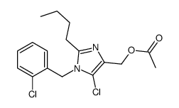 (4-(2-n-butyl-5-chloro-1-(2-chlorobenzyl)imidazolyl)methyl) acetate structure