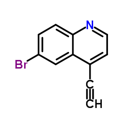 6-Bromo-4-ethynylquinoline结构式