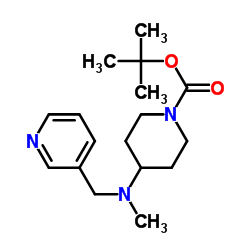 2-Methyl-2-propanyl 4-[methyl(3-pyridinylmethyl)amino]-1-piperidinecarboxylate结构式