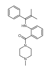 4-methyl-1-[2-[(2-methyl-1-phenylpropen-1-yl)amino]benzoyl]piperazine Structure