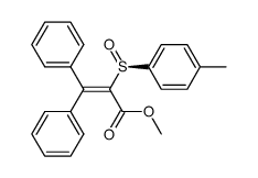 3,3-Diphenyl-2-((S)-toluene-4-sulfinyl)-acrylic acid methyl ester结构式