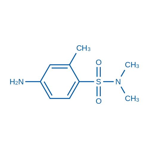 4-氨基-N,N,2-三甲基苯磺酰胺结构式