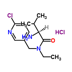 N-[(6-Chloro-3-pyridinyl)methyl]-N-ethyl-L-valinamide hydrochloride (1:1)结构式