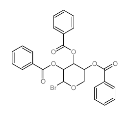 a-D-Xylopyranosyl bromide,2,3,4-tribenzoate structure