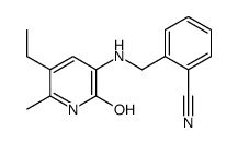 2-[[(5-ethyl-6-methyl-2-oxo-1H-pyridin-3-yl)amino]methyl]benzonitrile Structure