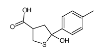 5-hydroxy-5-(4-methylphenyl)thiolane-3-carboxylic acid Structure