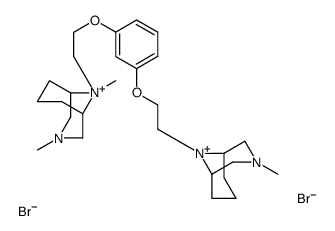 9-[2-[3-[2-(3,9-dimethyl-3-aza-9-azoniabicyclo[3.3.1]nonan-9-yl)ethoxy]phenoxy]ethyl]-3,9-dimethyl-3-aza-9-azoniabicyclo[3.3.1]nonane,dibromide结构式