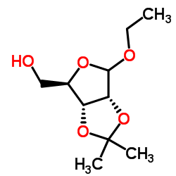 D-Ribofuranoside, ethyl 2,3-O-(1-methylethylidene)- (9CI) Structure