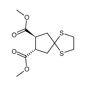 trans-(7S,8S)-1,4-dithiaspiro[4.4]nonane-7,8-dicarboxylic acid bis(methyl ester)结构式