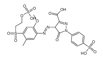 4,5-dihydro-4-[[2-methoxy-5-methyl-4-[[2-(sulphooxy)ethyl]sulphonyl]phenyl]azo]-5-oxo-1-(4-sulphophenyl)-1H-pyrazole-3-carboxylic acid结构式