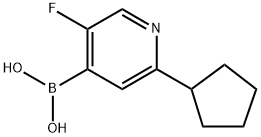 5-Fluoro-2-(cyclopentyl)pyridine-4-boronic acid结构式