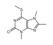 3,7,8-trimethyl-6-methylsulfanyl-3,7-dihydro-purin-2-one Structure