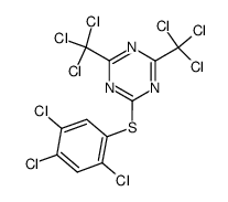 2,4-bis-trichloromethyl-6-(2,4,5-trichloro-phenylsulfanyl)-[1,3,5]triazine Structure