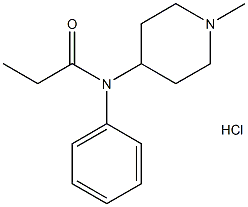 N-(1-methyl-4-piperidinyl)-N-phenyl-propanamide,monohydrochloride结构式