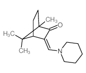 Bicyclo[2.2.1]heptan-2-one,1,7,7-trimethyl-3-(1-piperidinylmethylene)- Structure