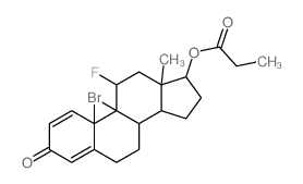 Androsta-1,4-dien-3-one,9-bromo-11b-fluoro-17b-hydroxy-, propionate (6CI,8CI)结构式