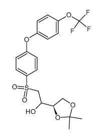 1-((4R)-2,2-dimethyl-[1,3]dioxolan-4-yl)-2-(4-(4-trifluoromethoxyphenoxy)phenylsulfonyl)ethanol Structure