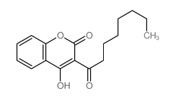 4-Hydroxy-3-octanoyl-2H-chromen-2-one结构式