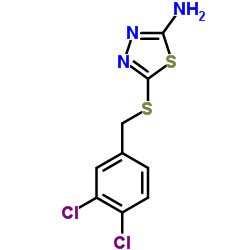 2-AMINO-5-(3,4-DICHLOROBENZYLTHIO)-1,3,4-THIADIAZOLE结构式