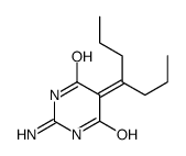 4,6(1H,5H)-Pyrimidinedione, 2-amino-5-(1-propylbutylidene)- (9CI) Structure