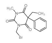 2,4,6(1H,3H,5H)-Pyrimidinetrione, 1-(bromomethyl)-5-ethyl-3-methyl-5-phenyl- picture