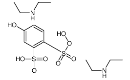 N-ethylethanamine,2-hydroperoxysulfonyl-5-hydroxybenzenesulfonic acid Structure